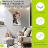 ARTland Wandbild Alu für Innen & Outdoor Katze Größe: 30x60 Produktbild-Vorschau 3