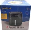 The image shows the retail packaging of a Russell Hobbs air fryer. Produktbild-Vorschau