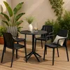 Tavolo da giardino VORTIVO Ø60 cm rotondo, nero, resistente Anteprima dell’immagine prodotto 4