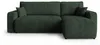 CORNERO Ecksofa mit schlaffunktion PARIS rechts grün Cord Produktbild-Vorschau 1
