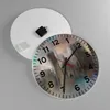 Wanduhr - Rund - Glasuhr - Stadt Abstraktion - 40x40cm - Produktbild-Vorschau 2