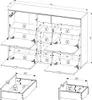Flurgarderobe 4-teilig grün matt mit Eiche BLISS-36 Produktbild-Vorschau 7