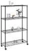 vidaXL Scaffale con 4 ripiani e rotelle 90x35x142 cm Nero Anteprima dell’immagine prodotto 3