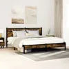 Metallbett ohne Matratze Räuchereiche 183x213 cm Produktbild-Vorschau 2