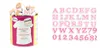 Aladine Stempelset Textil Alphabet Skizze 45 Stück kreativ Produktbild-Vorschau 3