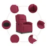 vidaXL Fauteuil relax vin rouge velours Voir les images du produit 7