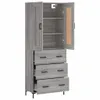 Buffet haut Sonoma gris 69,5x34x180 cm Bois d'ingénierie Voir les images du produit 4