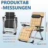 LZQ Gartenliege Klappbar bis 160 kg, Gepolsterter Produktbild-Vorschau 2