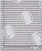A close-up image of layered paper sheets with a striped pattern and circular stamps. Podgląd zdjęcia produktu