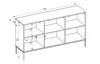 Selsey Linearis - Buffet 3 portes avec LED, gris cachemire Voir les images du produit 8