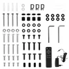 A collection of hardware components and a remote control, likely for a TV mount. Náhľad obrázku produktu