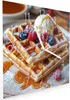 Wanduhr aus Glas mit Motiv Belgische Waffeln- 30 x 30 cm - Produktbild-Vorschau 2