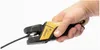 A hand holding a yellow and black wire stripper tool against a white background. Anteprima dell’immagine prodotto