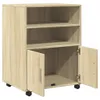 vidaXL Skříňka na kolečkách Sonoma dub 60x48x81 cm materiál Náhled obrázku produktu 7