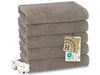 5er Set Duschtücher, 100% Baumwolle, 70x140 cm, taupe Produktbild-Vorschau 1