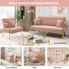 Yaheetech Samtiger Sessel Polstersessel, mit Metallbeinen & Produktbild-Vorschau 8