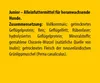 The image contains text describing the composition of a dog food product. Produktbild-Vorschau
