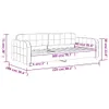 vidaXL Letto da giorno nero 90x200 cm in velluto Anteprima dell’immagine prodotto 8