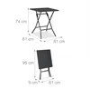 Relaxdays Balkonmöbel Set, 3-teilig, 1 Tisch & 2 Stühle, Produktbild-Vorschau 6