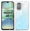 A clear protective case for a Xiaomi Redmi A5 4G phone, shown from the front and back. Produktbild-Vorschau