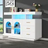 MODFU Kommode Sideboard mit LED-Beleuchtung, Buffetschrank Produktbild-Vorschau 2