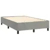 vidaXL Boxspringbett mit Matratze Hellgrau 120x200 cm Samt Produktbild-Vorschau 3