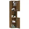 vidaXL Mobile da bagno in rovere fumé 30x30x130 cm Anteprima dell’immagine prodotto 5