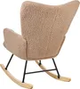 BELIANI Schaukelsessel Sandbeige Bouclé Stoff Gepolstert Produktbild-Vorschau 6