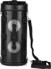 A black portable Bluetooth speaker with a strap. Produktbild-Vorschau