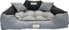 A dog bed with two small pillows on a white background. Anteprima dell’immagine prodotto
