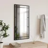 vidaXL Nástěnné zrcadlo černé 40x80 cm obdélníkové železné Náhled obrázku produktu 2