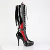 INDULGE-2028 Damen Boots von Devious, Schwarz-Rot EU 46, US Produktbild-Vorschau 5