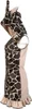 Giraffen Kostüm für Damen Gr. 34-44 Kleid braun gefleckt Tier Tierkostüm Afrika Fasching Karneval Mottoparty Produktbild-Vorschau