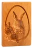Holz-Keksausstecher Prägeform 10x10x2 cm, 3D Geschnitzte Produktbild-Vorschau 1