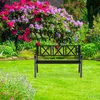 Banc de jardin en métal Relaxdays, 2 places, robuste, pour Voir les images du produit 2