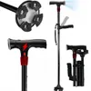 Klappbarer Gehstock mit LED & Alarm, ausziehbar 87–94 cm, Produktbild-Vorschau 1