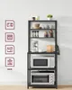 A kitchen shelf unit with various appliances and containers displayed on it, set against a white wall. Náhled obrázku produktu