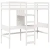 vidaXL Hochbett ohne Matratze Weiß 90x190 cm Massivholz Produktbild-Vorschau 3