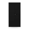 A front view of a closed black metal cabinet against a white background. Náhľad obrázku produktu