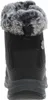 The back view of a black Skechers boot with a faux fur trim. Voir les images du produit