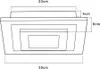 A technical drawing of a ceiling light with dimensions indicated. Produktbild-Vorschau