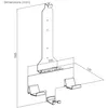 A technical drawing with dimensions of a wall mount for a Playstation 5 console. Náhľad obrázku produktu