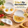 Eierkocher Mikrowelle, 2-fach Eierform für runde Eier und Produktbild-Vorschau 3