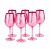 Pinke Champagnergläser 6er Set aus Echtglas – Elegante Produktbild-Vorschau 1