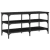 vidaXL Lavica na topánky čierna 100x38,5x49cm Materiál na Náhľad obrázku produktu 1