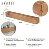 levandeo Wandregal Holz Massiv 80x10cm Eiche Farbig Produktbild-Vorschau 2
