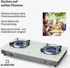 Klarstein Barzona Gaskochfeld, 2-Brenner Edelstahl & Glas, Produktbild-Vorschau 2