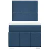 vidaXL Boxspringbett mit Matratze Blau 100x200 cm Stoff Produktbild-Vorschau 6