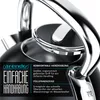 Close-up of a black and silver kettle with text overlays highlighting features. Produktbild-Vorschau