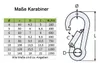 5 x Karabiner mit Öse 11 x 120mm, Edelstahl, rostfrei & Produktbild-Vorschau 6